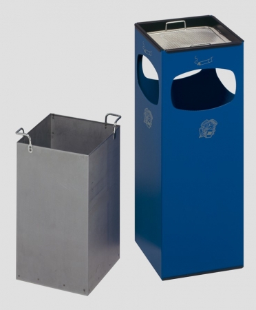 Inneneinsatz für Standascher mit Abfallbehälter blau