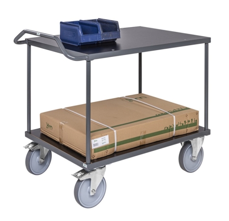 Ergonomischer Tischwagen (1200 x 800 mm) für Arbeitsmaterialien, Werkzeuge oder sonstiges Zubehör.