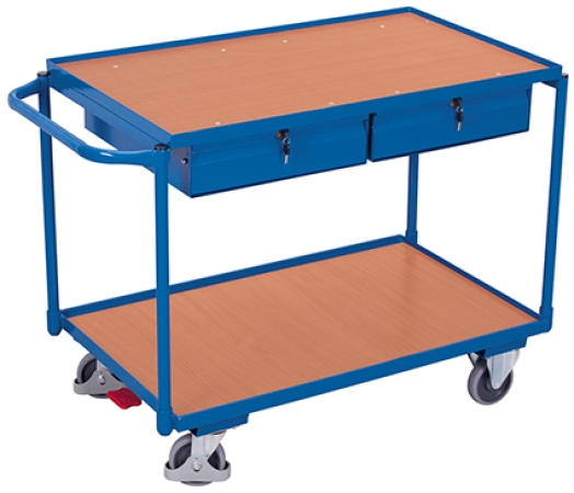 Tischwagen mit abschließbaren Schubladen