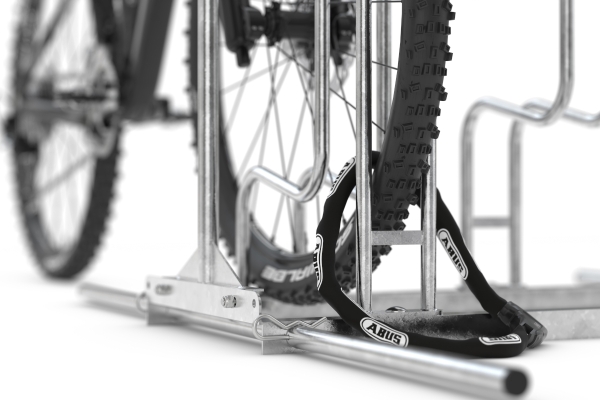 Reklame-Fahrradständer mit Alu-Klapprahmen-Werbefläche, zweiseitig, Typ FS810
