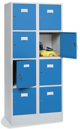 Wertfachschrank zur Aufbewahrung von Wertsachen, 350 mm Fachbreite, Türenfarben: Lichtblau RAL 5012