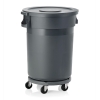 Rollbarer Abfallbehälter mit 120 l aus Kunststoff