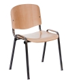 Besucherstühle ISO Holz mit Chromgestell