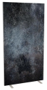 Bürostellwand - Raumtrenner mit Motiv dunkelgrau marmoriert (schräge Ansicht)
