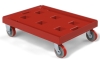 Eurokastenroller für 600 x 800 mm Eurokasten 500 kg Traglast in rot