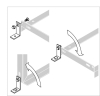Bodenmontage-Winkel (2er-Set) für Fahrradständer