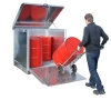Gefahrstoffstation für 4 x 200 Liter Fässer mit Laderampe