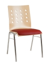 Holzschalenstühle mit Sitzpolster Modell Autonoe