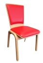 Holzstühle Typ K3 - Besucherstühle mit Polster am Sitz u. der Rückenlehne