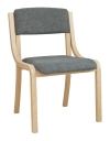 Holzstühle - Besucherstühle Modell Radek, Bezug grau