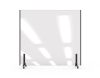 Rollbare Acrylglas Hygienewand als Schutz Trennwand 2,0 x 1,4 m (B x H)