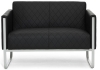Lounge-Sofa STEP - 2 Sitzer Besuchersofa schwarz