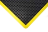 Arbeitsplatzmatte - Industriematte mit Noppenoberfläche 0,6 m x 0,9 m schwarz/gelb
