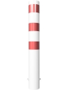 Poller aus Stahl (Typ PO1-15) 1500 mm hoch Ø 152 mm, Farbe: weiß/rot