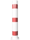 Poller 1000 mm (H) Ø 152 mm zum Aufdübeln, Typ PO2-10, weiß/rot