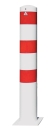 Rammschutzpoller Ø 193 mm für Dübelbefestigung, weiß/rot