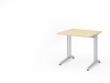 Schreibtisch Typ BC mit 80 x 80 cm Plattengröße, ahorn