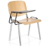 Seminarstühle mit Schreibtablett - Bestla Chromgestell, 100% Sperrholz, Buchefurniert