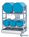 Stapelrahmen für Fässer 3 x 60 Ltr. - Fassregal stapelbar (2 Rahmen gestapelt)
