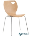 Design Holzschalenstühle mit Griffloch Luis IV