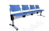 Traversenbank klappbaren oder starren Kunststoffsitzen blau/verchromt (4-Sitzer)