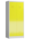 2-teiliger Umkleidespind für eine Person, lichtgrau/zinkgelb